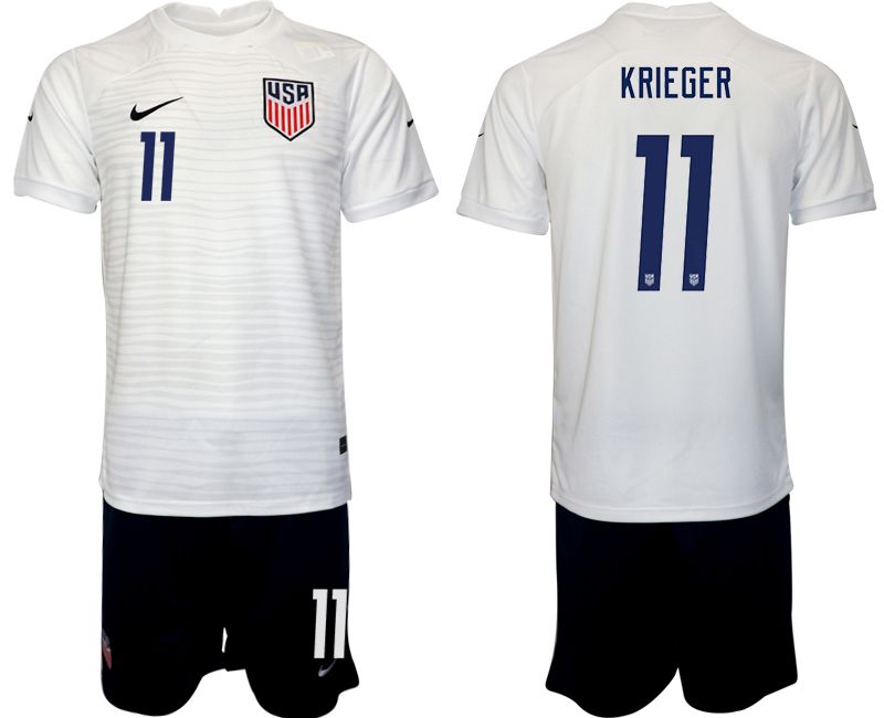 Cheap Men 2022 World Cup National Team United States home white 11 Soccer Jersey